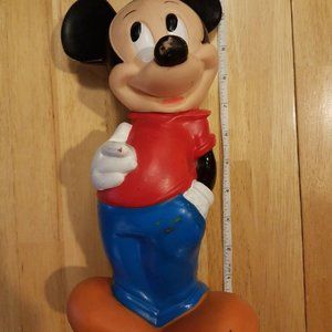 Vintage 1960s Illco Toy Mickey Mouse Plastic Coin Bank